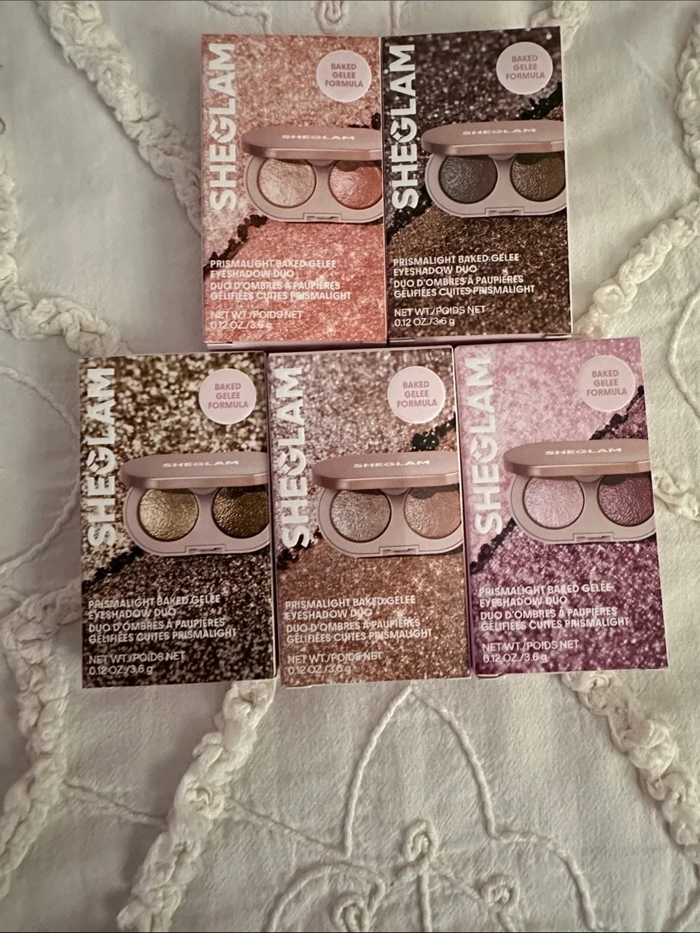 Brand New SHEGLAM Prismalight Baked Gelée Eyeshadow Bundle Duos
